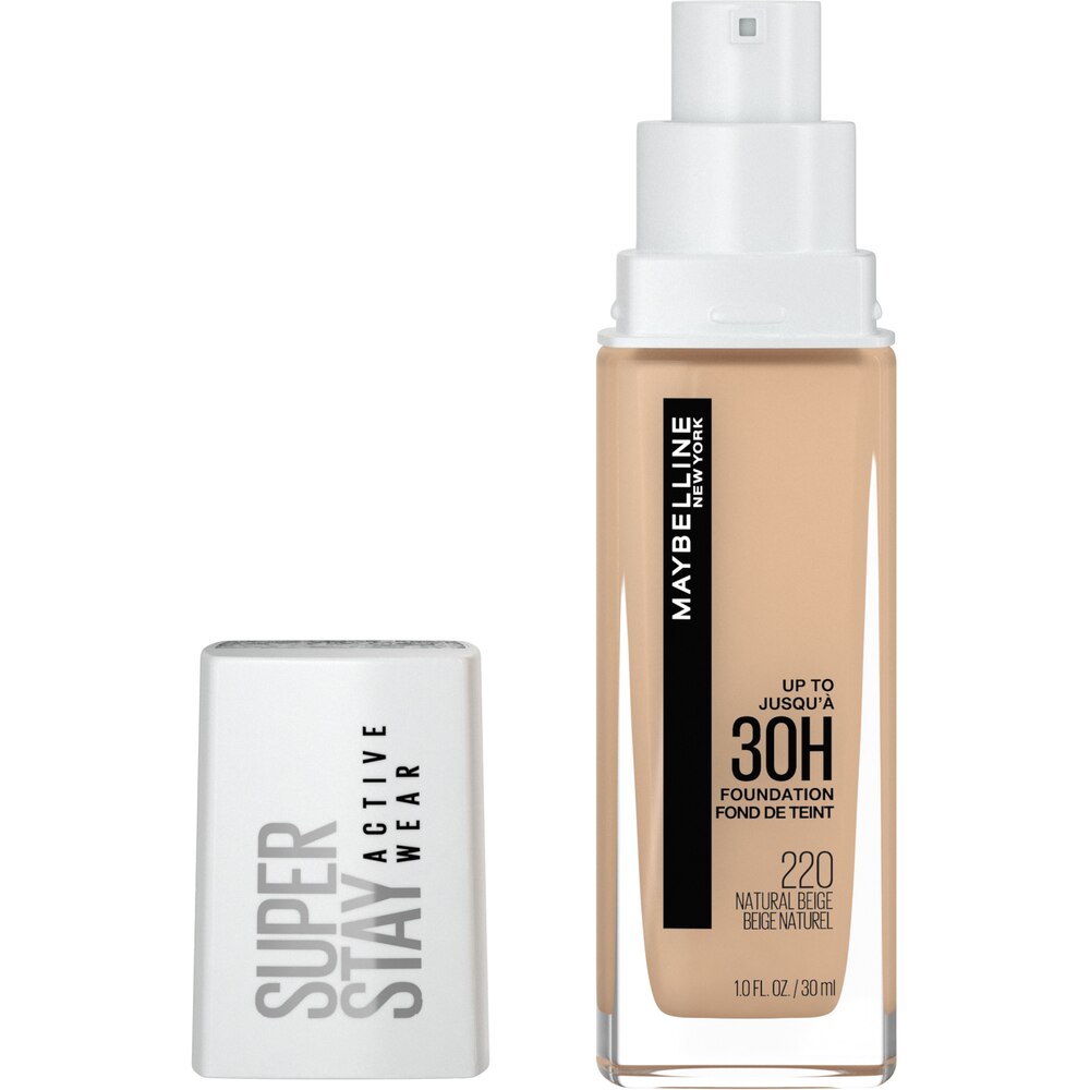Maybelline New York SuperStay Full Coverage 24H Liquid Foundation on white background