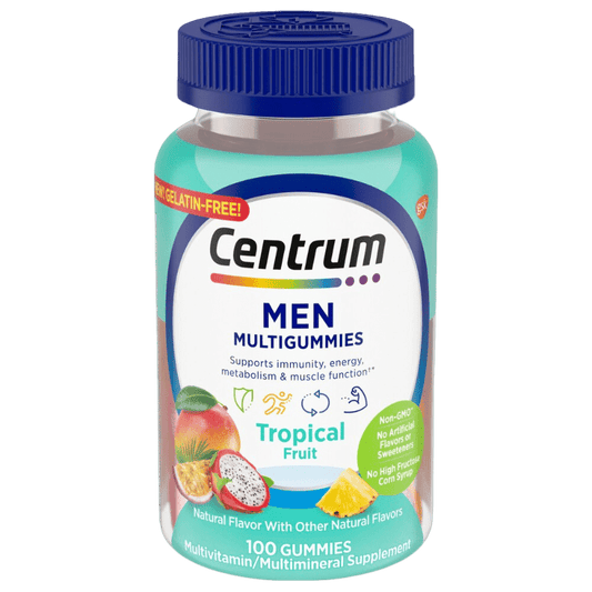 Centrum MultiGummies for Men, Tropical Fruit Flavor, 100 CT - Import Mania