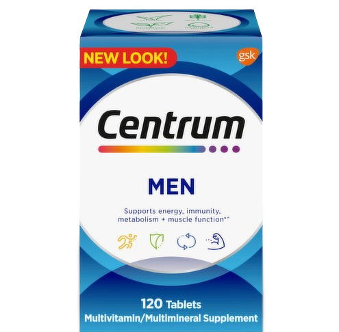 centrum men new look 120 tablets Multivitamin/Multimineral