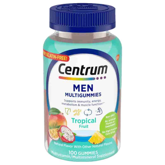 Centrum MultiGummies for Men, Tropical Fruit Flavor, 100 Count
