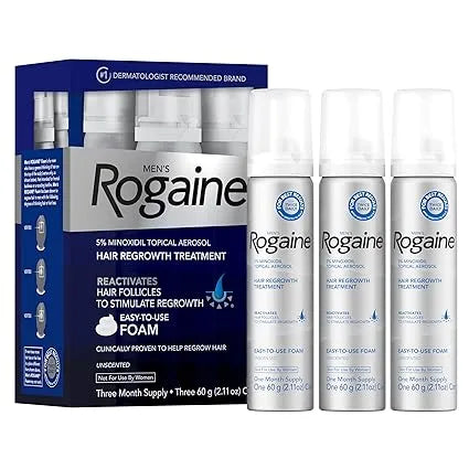 Rogaine Men's 5% Minoxidil Foam for Hair Regrowth