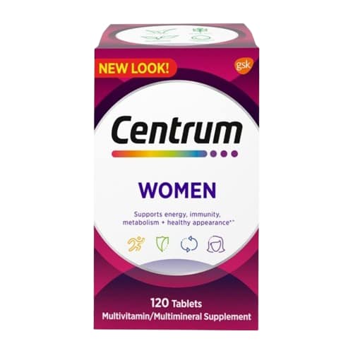 Centrum Women Multivitamin Tablets Original Imported Bottle on a white background