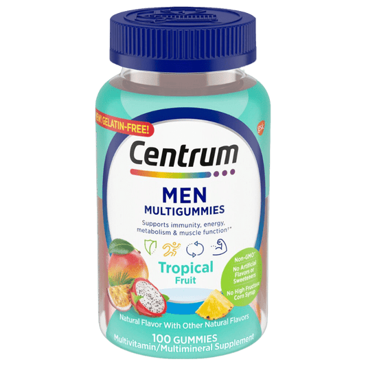Centrum MultiGummies for Men, Tropical Fruit Flavor, 100 CT - Import Mania