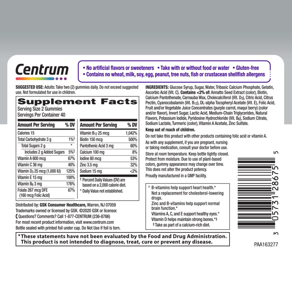 Centrum MultiGummies for Women 50+, 80CT - Import Mania