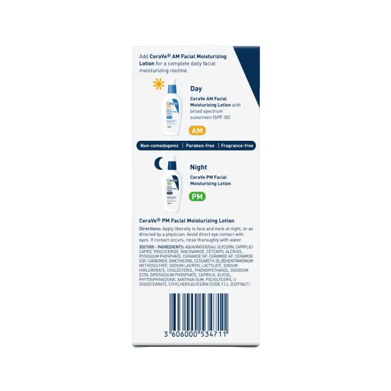 CeraVe PM Facial Moisturizing Lotion product in box